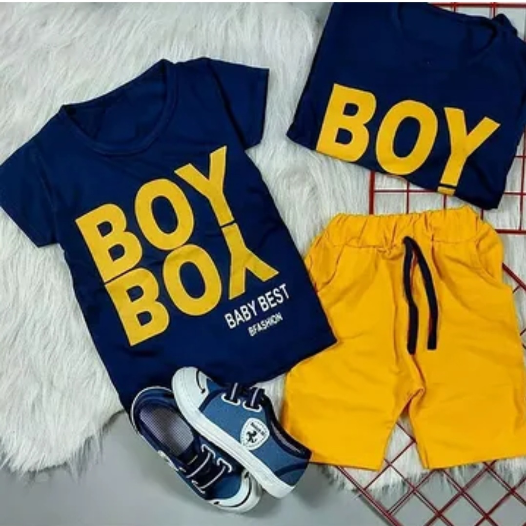 تیشرت وشلوارک پسرانه بچگانه طرحboyنخی